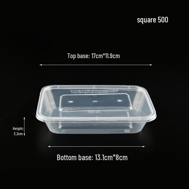 Disposable Transparent Plastic Takeout Lunch Boxes with Lids