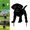 1PCS Acrylic Garden Ornaments Dog Yard Art  Backyard Lawn Decor  Black