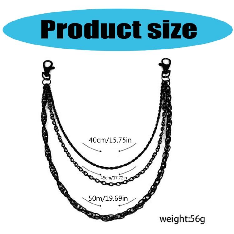 High Street Fashion Black Chain Versatile Black Chain for Men’s Fashion Enhancing Overall Look for Various Event