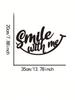 PC Positive Affirmation Iron Wall Art "Smile With Me" Black Metal Sign Distressed Finish Uplifting Decor Gift