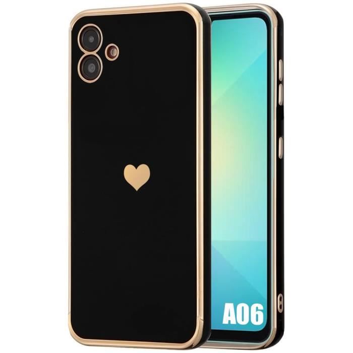 Coque de protection - Samsung - Galaxy A06 - Antichoc - Ultra Slim - Motif Cœur doré