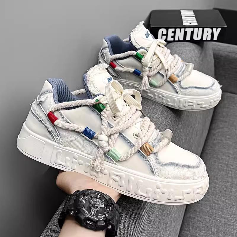 

Niche summer platform sports little white board shoes new bread tide shoes 39 светло-синий