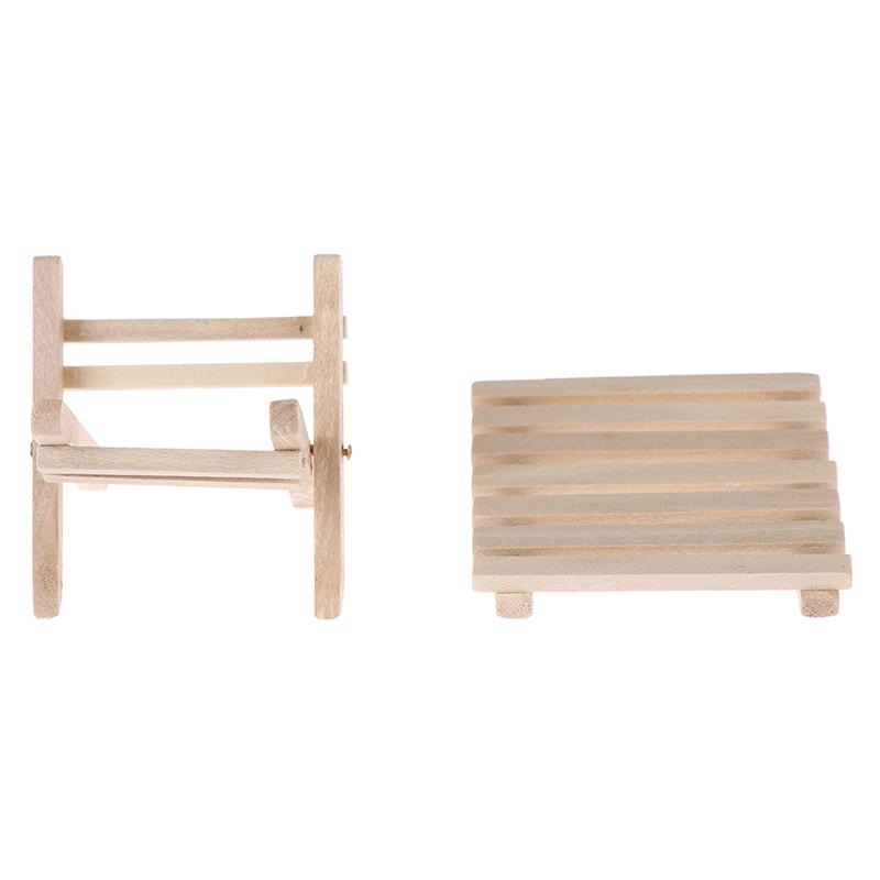 1:12 Dollhouse Miniature Furniture Beach Folding Table For Kids Toys
