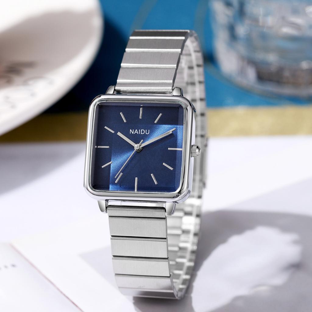 Elegant Simple Women's Watch Stainless Steel Strap Quartz Watches Square Dial Casual Fashion Wristwatch Suitable for Daily Wear