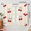 2pcs,2D plane printing Pattern Curtains Cherries and Bows Repeating 100% Polyester (without rod) All Seasons Perfect for Bedroom