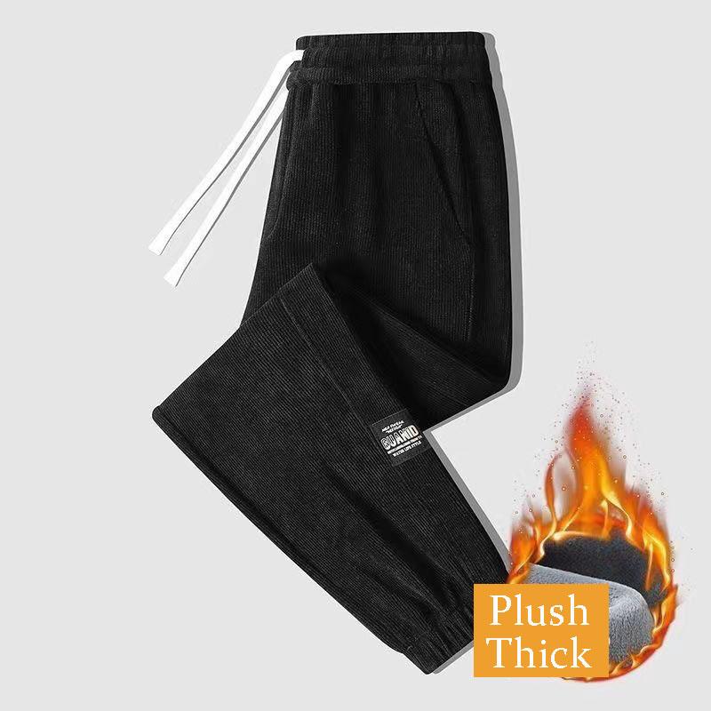 FiveFive Cordhose für Herren, dicke Freizeithose, warm, modisch, Stretch-Sporthose, Jogger, bequem, mit gebundenen Füßen, Jogginghose