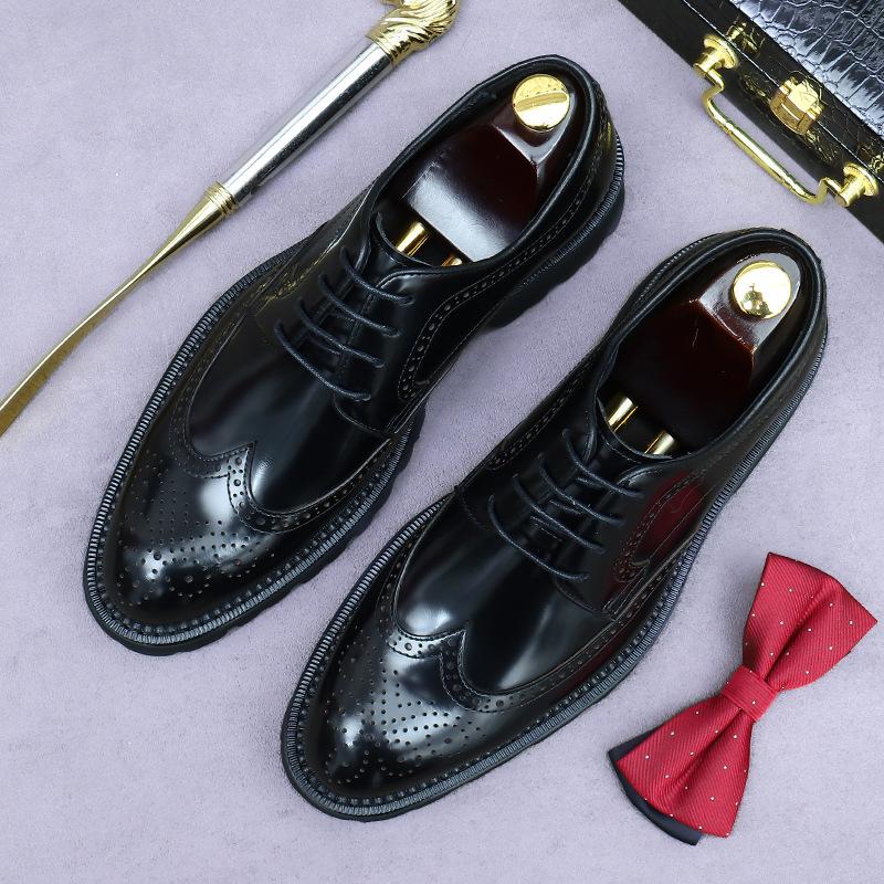 

Кожаная обувь мужская Brock британская деловая обувь мужская кожаная обувь свадебная внутренняя кожа 46 чёрный