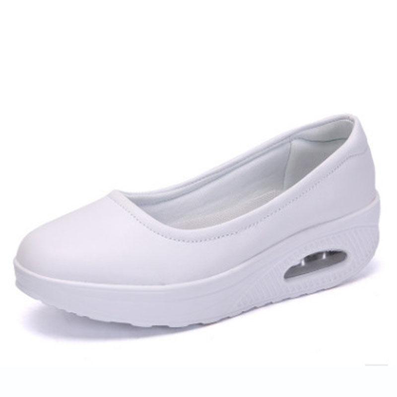 New Spring Women Shoes Female Moccasin Slip-on Lightweight Women Wedge Casual Shoes Thick Soles Loafers Zapatos De Mujer WSH5087