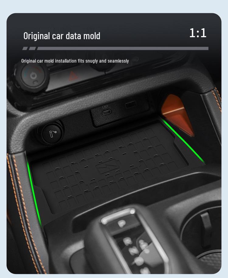 Ranger 23-24 Wireless Charging Silicone Pad: Non-Slip Center Console Car Interior Accessory.