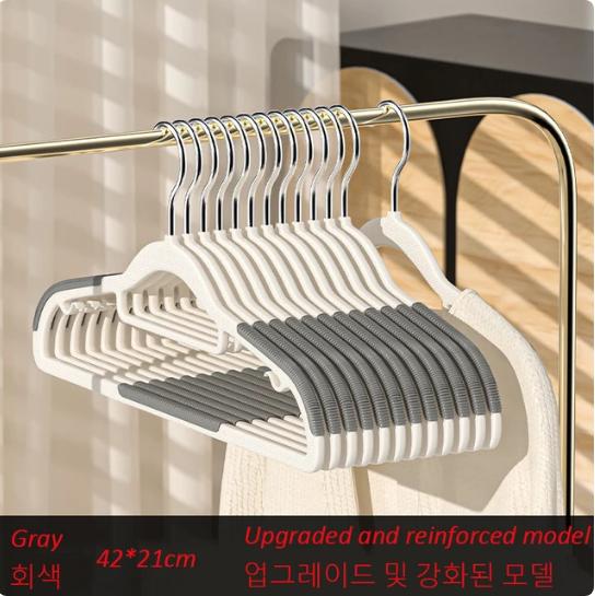 Non-slip Plastic Clothes Hangers Household Multifunctional Wet Dry Suitable for Hanging Clothes Bedroom Rack Organizers Storage 5Pcs серый 3000₽