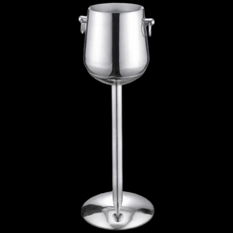 Stainless Steel Ice Bucket with English High Stand Set