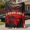 1pc Casablanca Outdoor Flannel Blanket Soft Plush Decor for Picnics, camping,Bedroom, Playroom, or Lunch Break, Perfect Gift