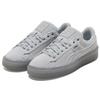 Puma Basket Platform Fabric Synthetic Leather Low Top Sneakers Women Sneakers Gray 384232-02