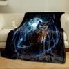 Couverture Forêt de Hiboux au Clair de Lune Couverture de Chambre à Coucher pour Salon Canapé pause déjeuner Couverture douce pour Festival d'un Ami Cadeau