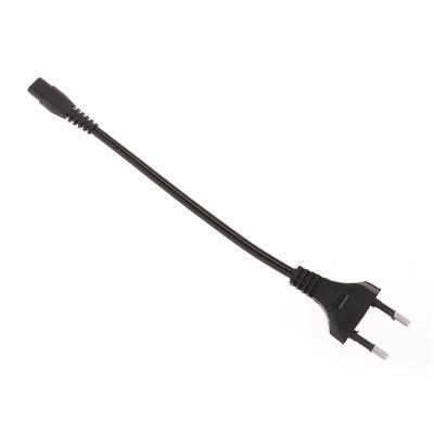 Černý Eu 220V AC dvouotvorový nabíjecí kabel Univerzální Pro dobíjecí svítilnu se silným světlem 1101 1106 1108