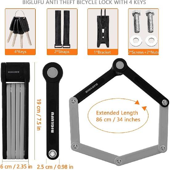 Велосипедный замок BIGLUFU — фото 6