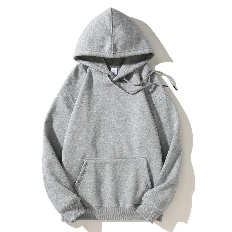 Felpa con cappuccio spessa tinta unita primaverile Felpa con cappuccio casual retrò tinta unita per uomo e donna