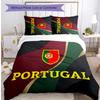 Set Biancheria da Letto Stampata Calcio Portogallo 3 Pezzi Set Copriletto Traspirante Accogliente come Regalo per la Casa Nuova o per le Feste