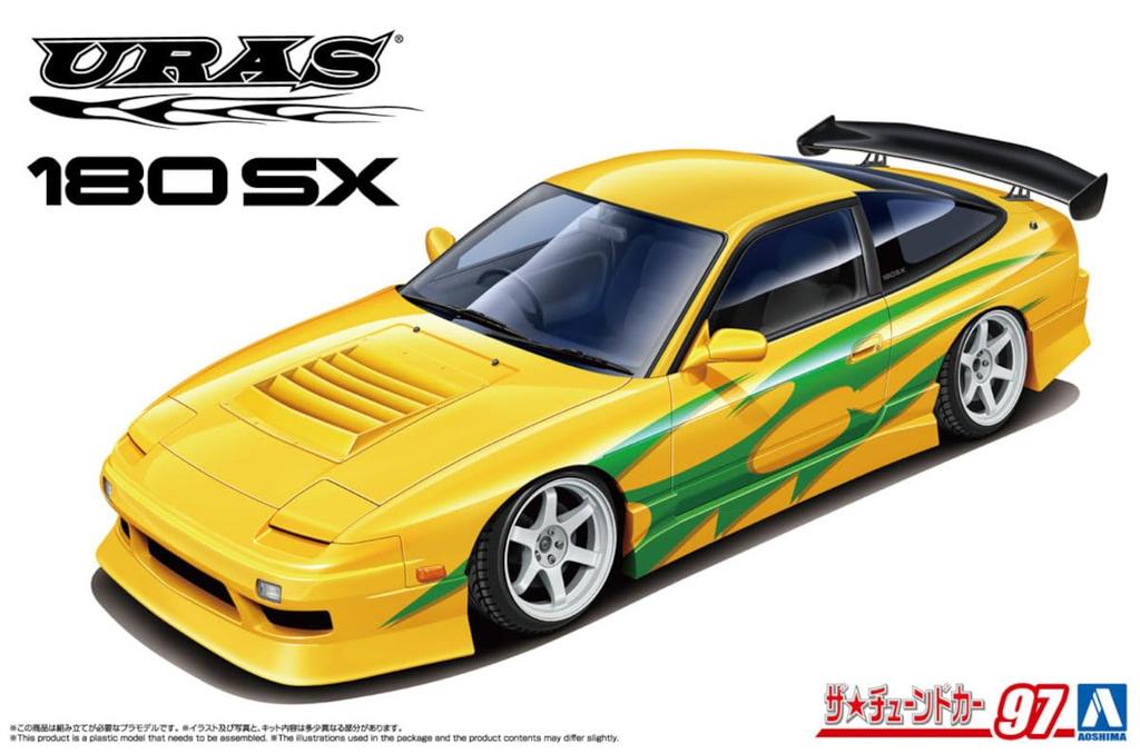 Aoshima Bunka Kyozai The Tuned Car Series Nissan URAS RPS13 180SX Plastic Model Car 1/24 No.97 '96 Ver.1