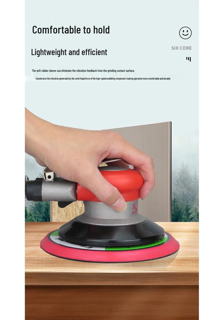 Gaobao 6-inch Pneumatic Sander & Polisher for Wood and Car Detailing
