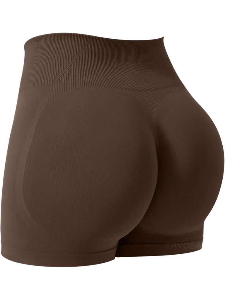 European-American Seamless High-Waist Tummy Control Yoga Shorts - Butt Lift, Sexy, Three-Quarter Length for Running & Fitness Women