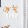 Cartoon Question Mark Mouse Switch Plate Sticker Living Room Entryway Home Decor