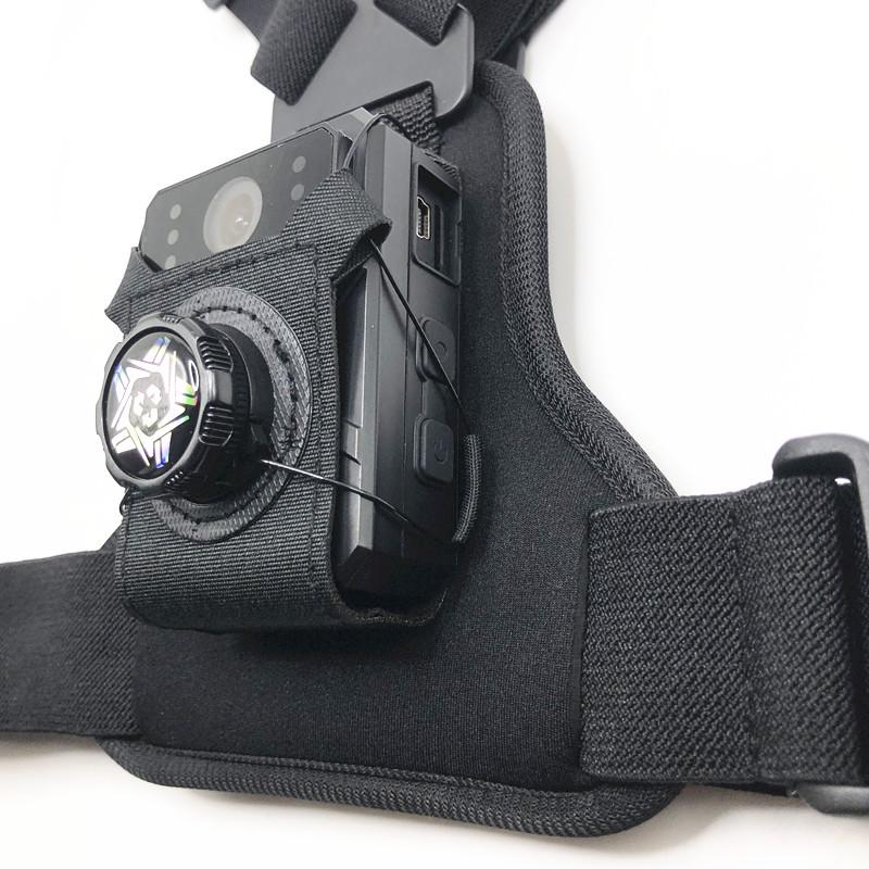 Dual Shoulder Strap Chest-Mounted Rotating Body Camera and Walkie-Talkie Holder for Climbing and Cycling.