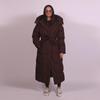 Giacca Lunga Chic da Donna in Cotone con Cappuccio Moda Manica Lunga con Zip Cintura Vita Oversize Cappotto Lady Inverno 2025 Caldo Capospalla