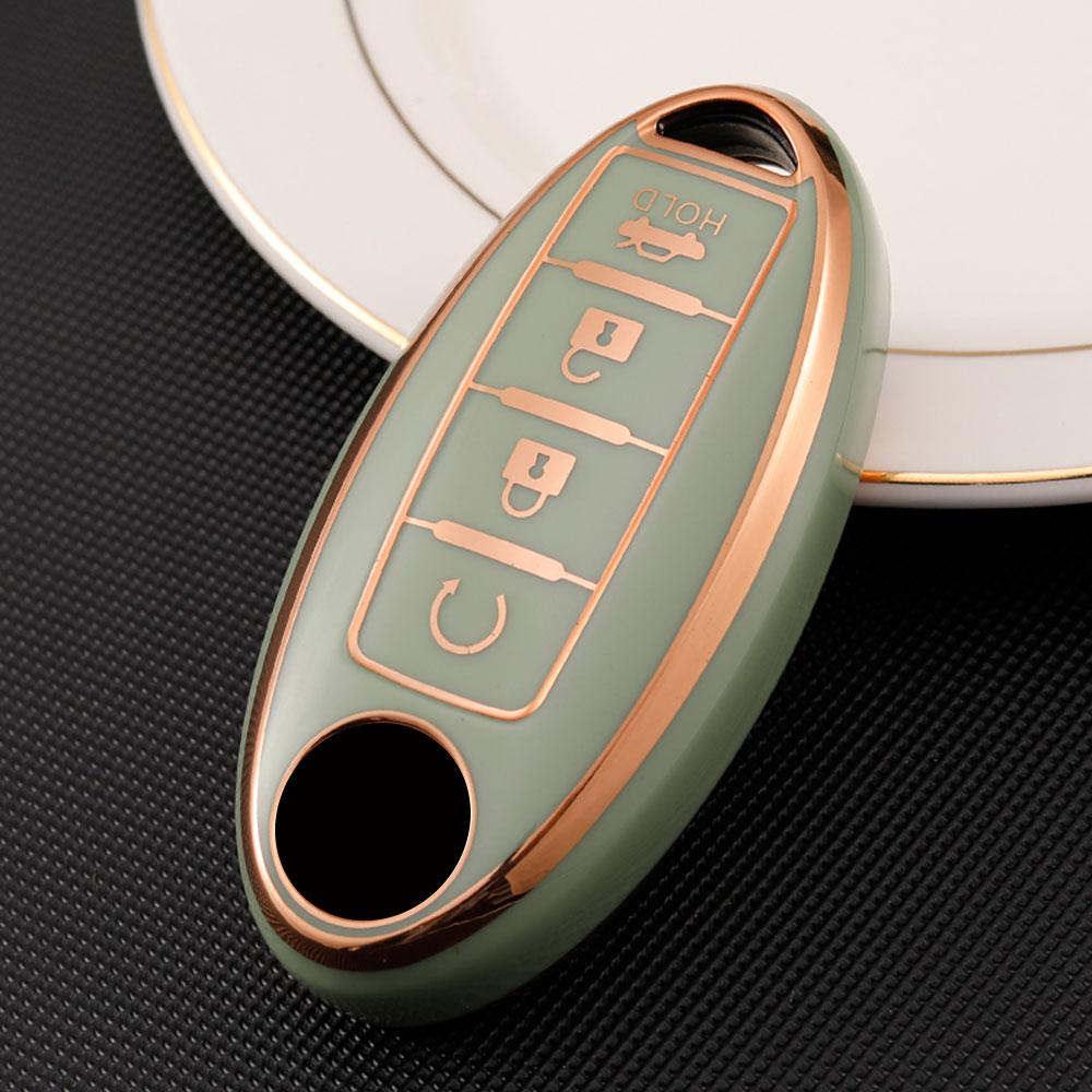 Car 4 Buttons TPU Key Case Cover Shell for Nissan Sentra Leaf Rogue Sunny Versa Patrol X-Trail Qashqai GT-R Kicks for Infiniti