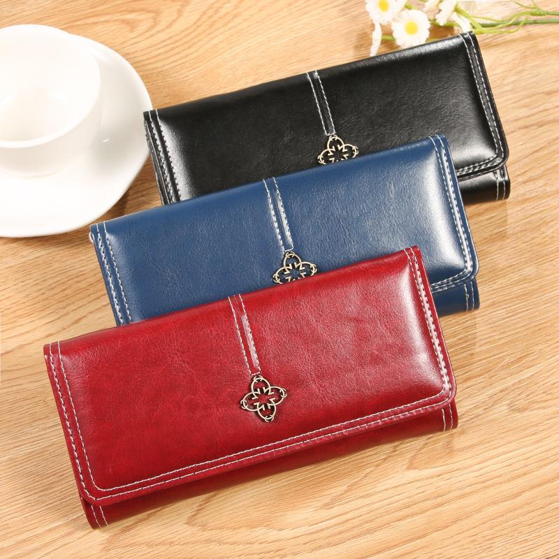 Fashionable and Minimalist Women's Soft Leather Long Zipper Wallet with Trendy Multiple Card Slots, Cute Wallet