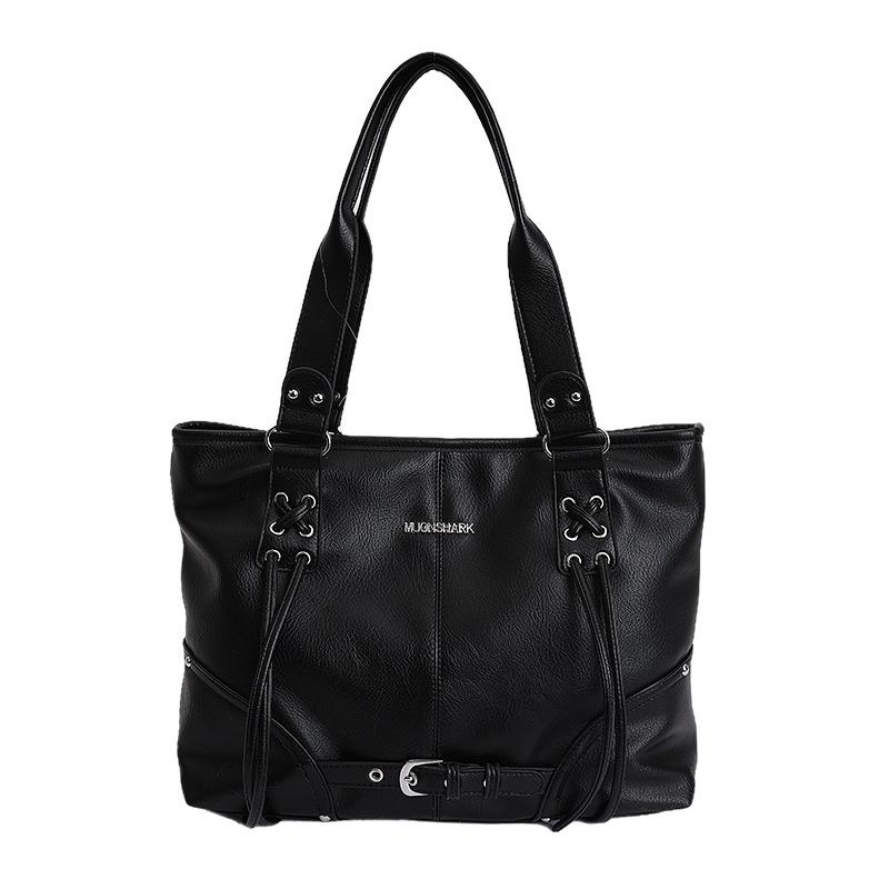 Abandoned Soil Style Portable Motorcycle Bag, New Trendy Korean Version, Retro Tote Bag, Women's High-end Large Capacity Armpit Bag