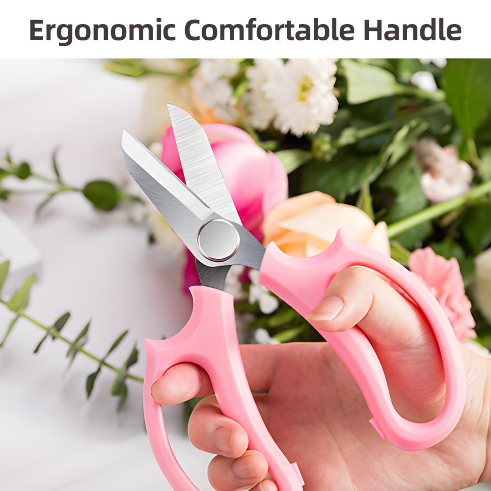 10 Piece Garden Flower Scissors, Sharp Stainless Steel Floral Shears, Trimming Plant Scissors All