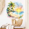 Romantic Tropical Beach Palm Tree Wall Sticker Self-Adhesive Removable Living Room Bedroom Summer Fresh Home Decor Art