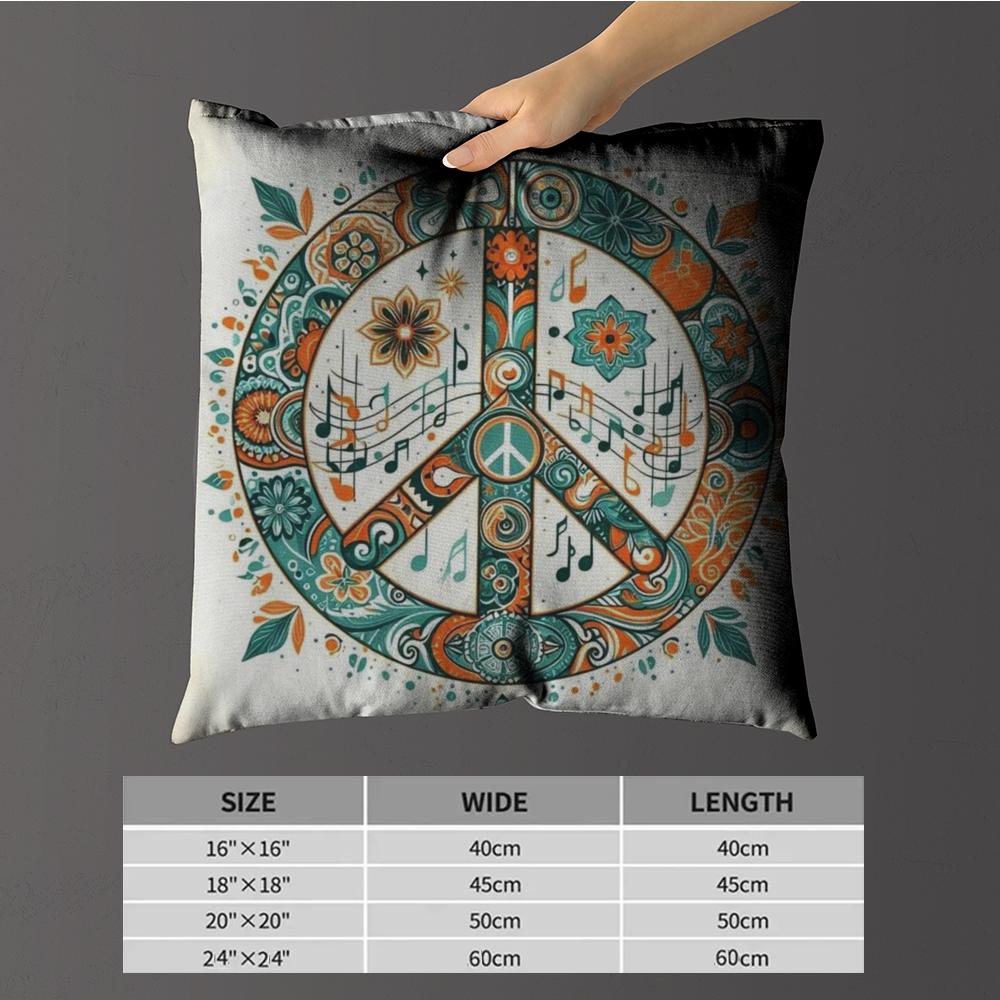 Kissenbezug luxuriös Home-Office, Sofa dekorativ Mehrgrößen Auto-Sitzkissen, Kissenbezüge Friedenszeichen Blume Ölmalerei