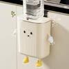 Hangings Trash Can with Lid Liter Wall Mounted Garbage Can for Kitchen Cabinet