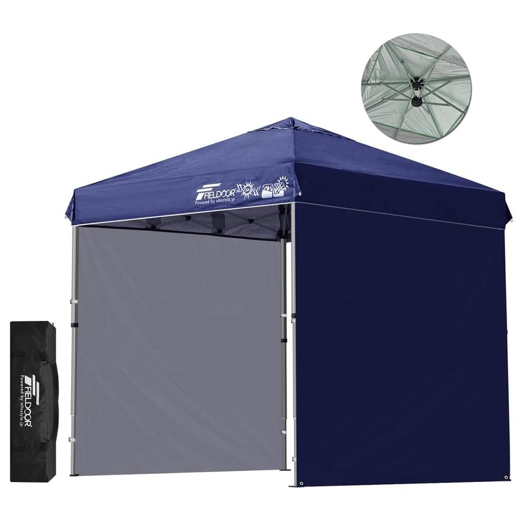 FIELDOOR Easy To Tarp Tent G03 Lightweight Aluminum Frame X Dedicated Side Side Sheets Included Wind Ventilation High Water Resistance Silver UV
