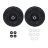 Set da 2 pneumatici e ruote per tosaerba 9x3.50-4'' Pneumatico in PU e Kit Adattatori Nero