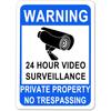 Metal Tin Signs - Private Property No Trespassing & Video Surveillance Sign, 1PC Indoor Outdoor Security Camera Decor for Home