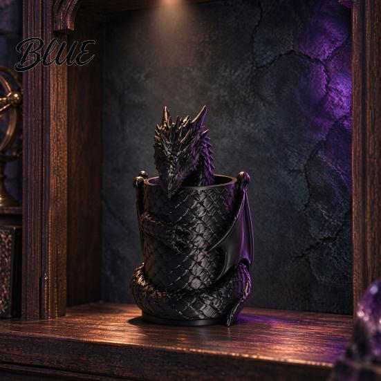 Unique Dragon Gifts for Men Shape Pen Holder 3D Printed Cup Decorative Desk Practical PLA Container Organizer Pencils Makeup Brushes Stationery