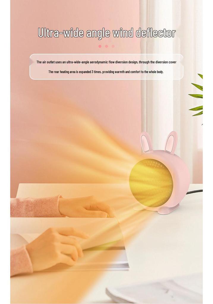 Little Rabbit Desktop Electric Heater—Compact, Fast-Heating Fan for Home Use