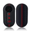 Silicone Car Key Fob Shell Cover for FIAT 500 500L 500X Abarth 3-Button Folding Key