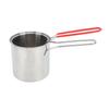 Small Deep Fryer Pot Stainless Steel Olecranon Type Diversion Japanese Style Oil Saving Small Port for Kitchen 3 Piece