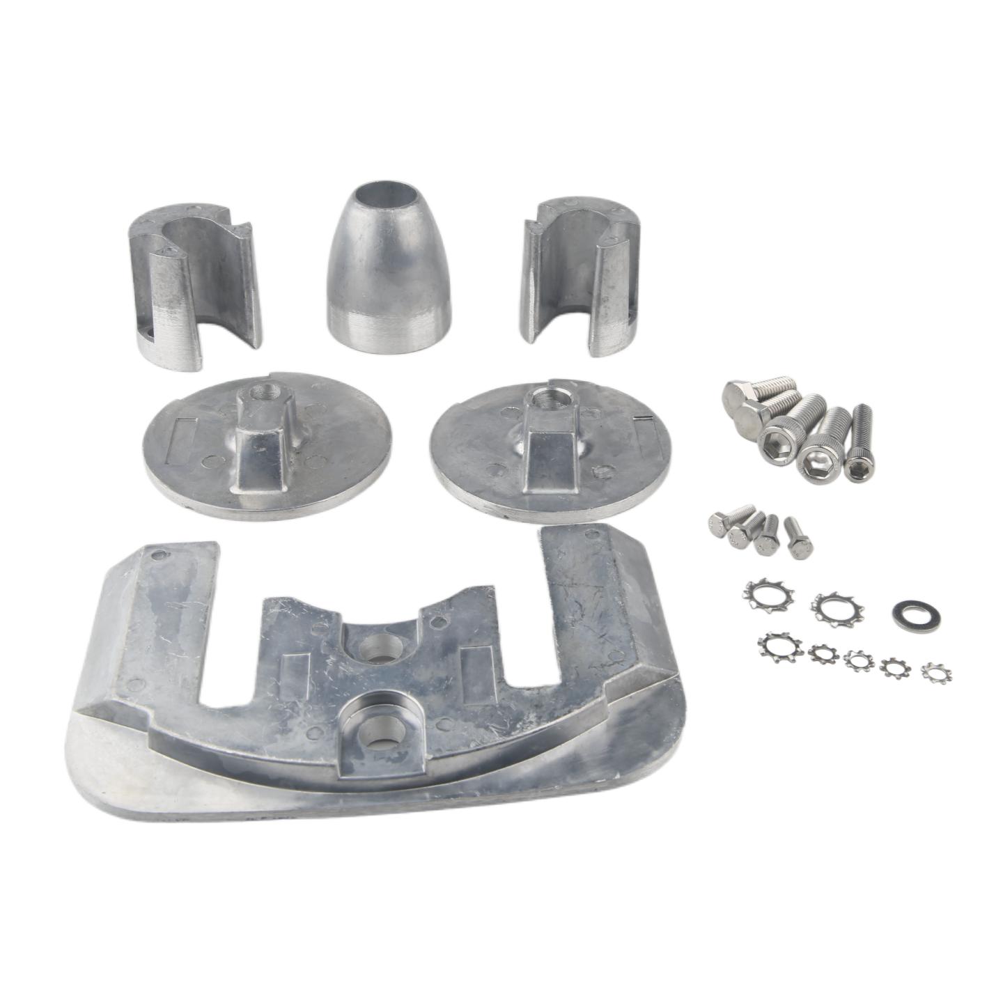 Aluminum Complete Anode Kit Compatible with 2004+ Mercruiser Bravo 3 III Drives Sterndrives Replace for CMBRAVO3KITA CY-BHTJ-silvery