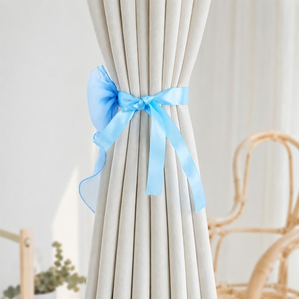 2PCS Non Drilled Curtain Clips Home Decor Curtain Tieback Romantic Bow Curtain Tie Home Decor