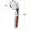 Hot Sell 3 Settings Save Water Mineral Filter Stone Filtration Ionic ABS Plastic Chrome Finish Handheld Shower Head