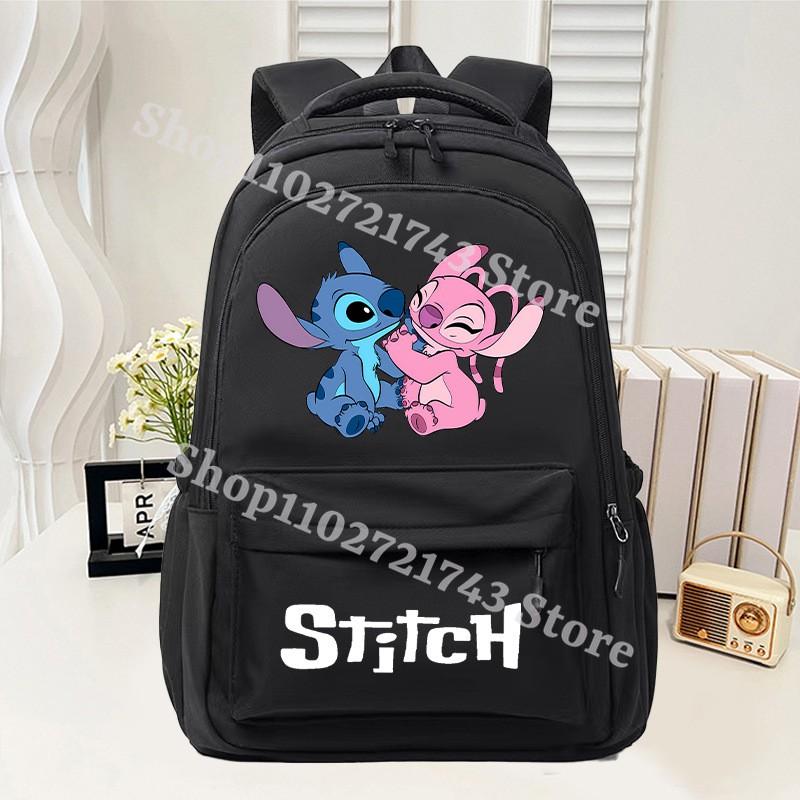 Disney Stitch Large Capacity Backpack Kids Boys Girls School Supplies Storage Bag Anime Fashion Student Bookbag