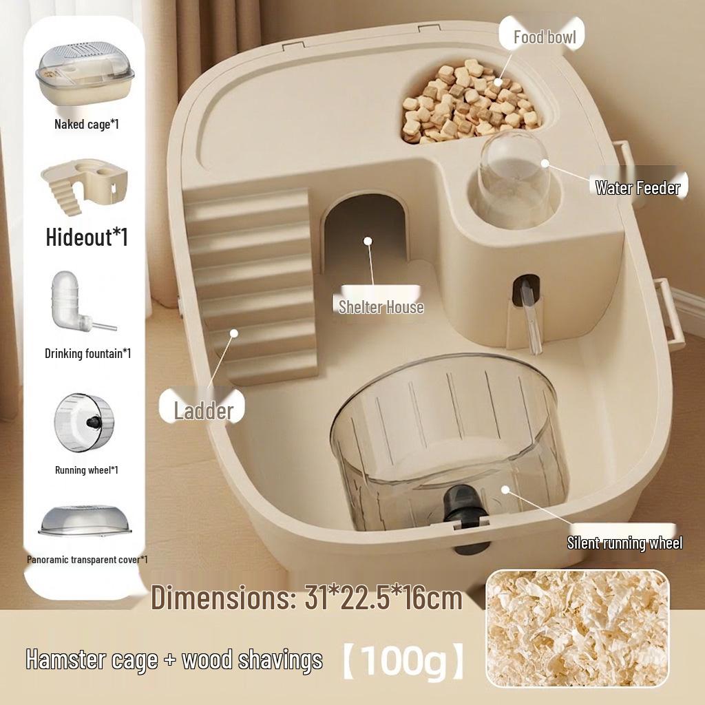 Transparent Luxury Hamster Villa for Golden Bears