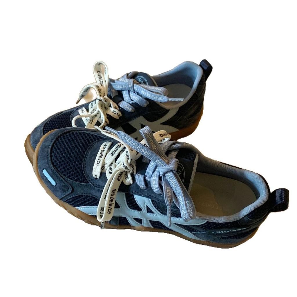 5CM Heightening German Training Shoes Women's 2025 Autumn New Lightweight and Versatile Casual Breathable Color Matching Pair of Shoelaces Sports Sh
