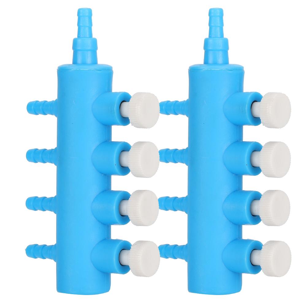 2pcs Fish Tank Air Splitter Air Pipe Distributor Aquarium Oxygen Pump Adapter Accessory3 Way