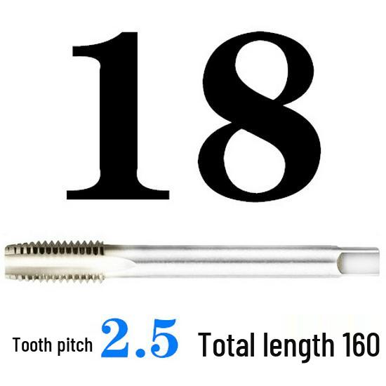 Extended Shank Fine Thread Tap for Hand and Machine Use, Non-standard Sizes M4-M24